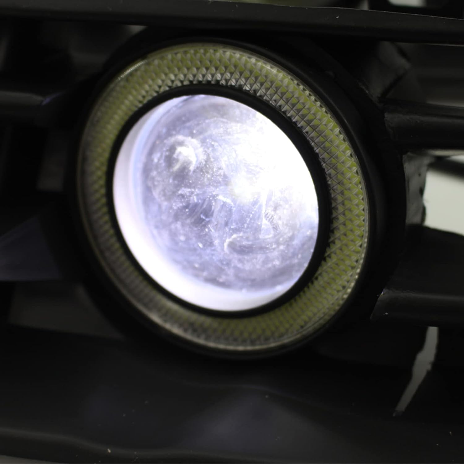 Shkalacar Fog Light LED Front Bumper Grille DRL Lamp Part Compatible with VW Jetta Bora Mk4 99-04, Fog Light LED Front Bumper Grille DRL Lamp Part Replacement