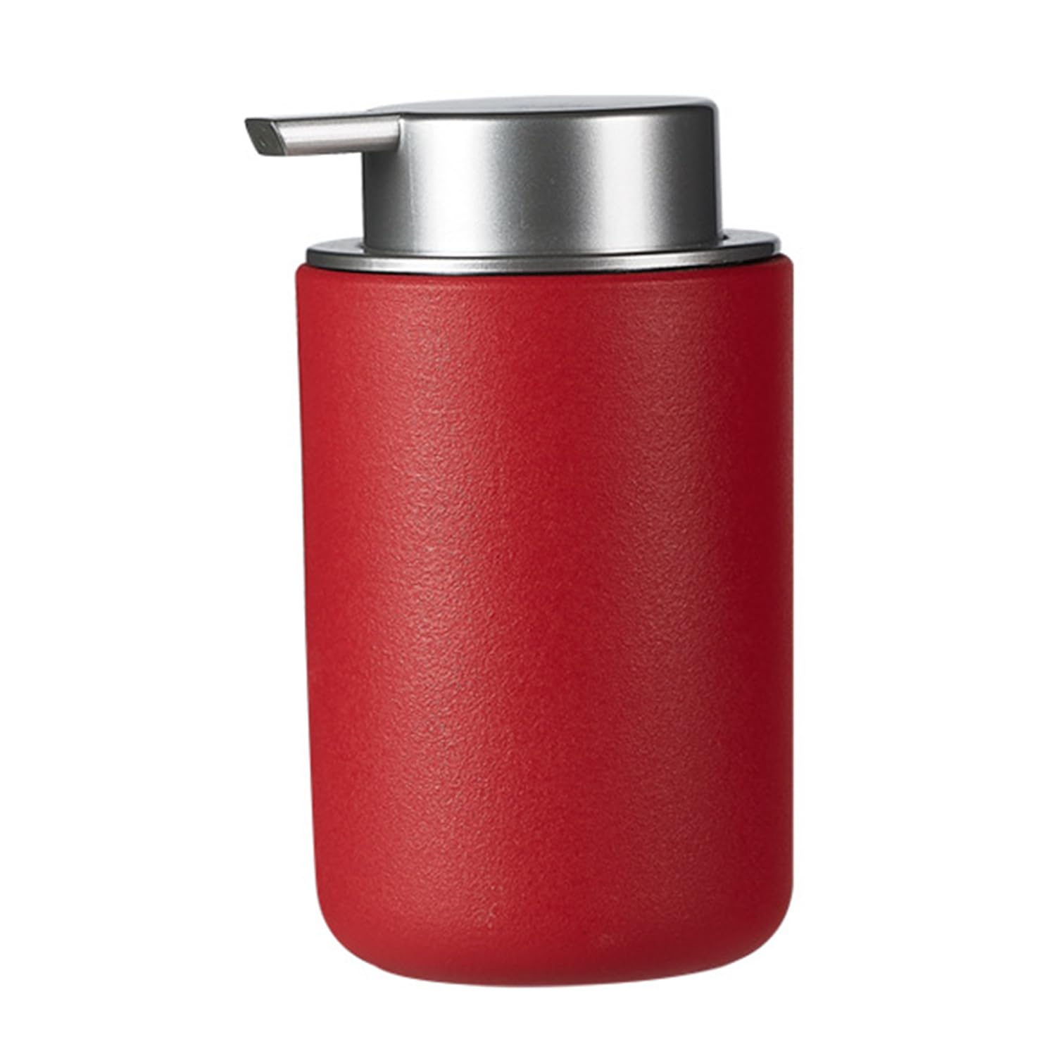 Dowbom Ceramic Foaming Soap Dispenser, 350ml Hand Foaming Dispenser, Foam Soap Dispenser with Pump for Barthroom Kitchen (Red-C)