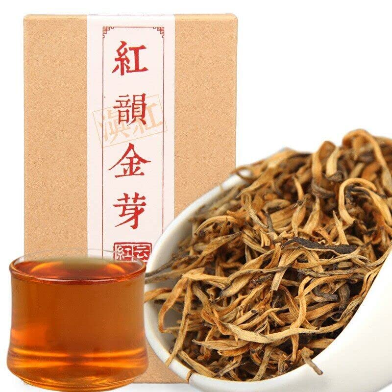 Tè nero cinese Jin Ya 70g Dianhong Tè naturale Dian Hong rima rossa gemma d'oro (70g*2) - immagine 3