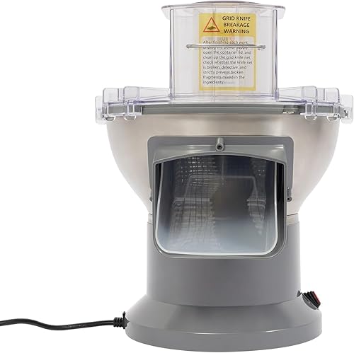 Miniatura 6 de Picadora eléctrica 4 en 1, cortador de verduras de 200 W con 4 cuchillas, procesador de alimentos, capaz de cortar, rebanar, triturar, rebanar