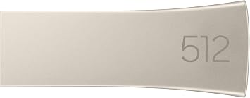 SAMSUNG BAR Plus USB 3.2 Flash Drive 512GB USB Standard Type-A Max Speed 400MB/s Portable Storage Memory Stick Durable Thumb Drive Compatible with USB 3.0/2.0 MUF-512BE3/AM Champagne Silver