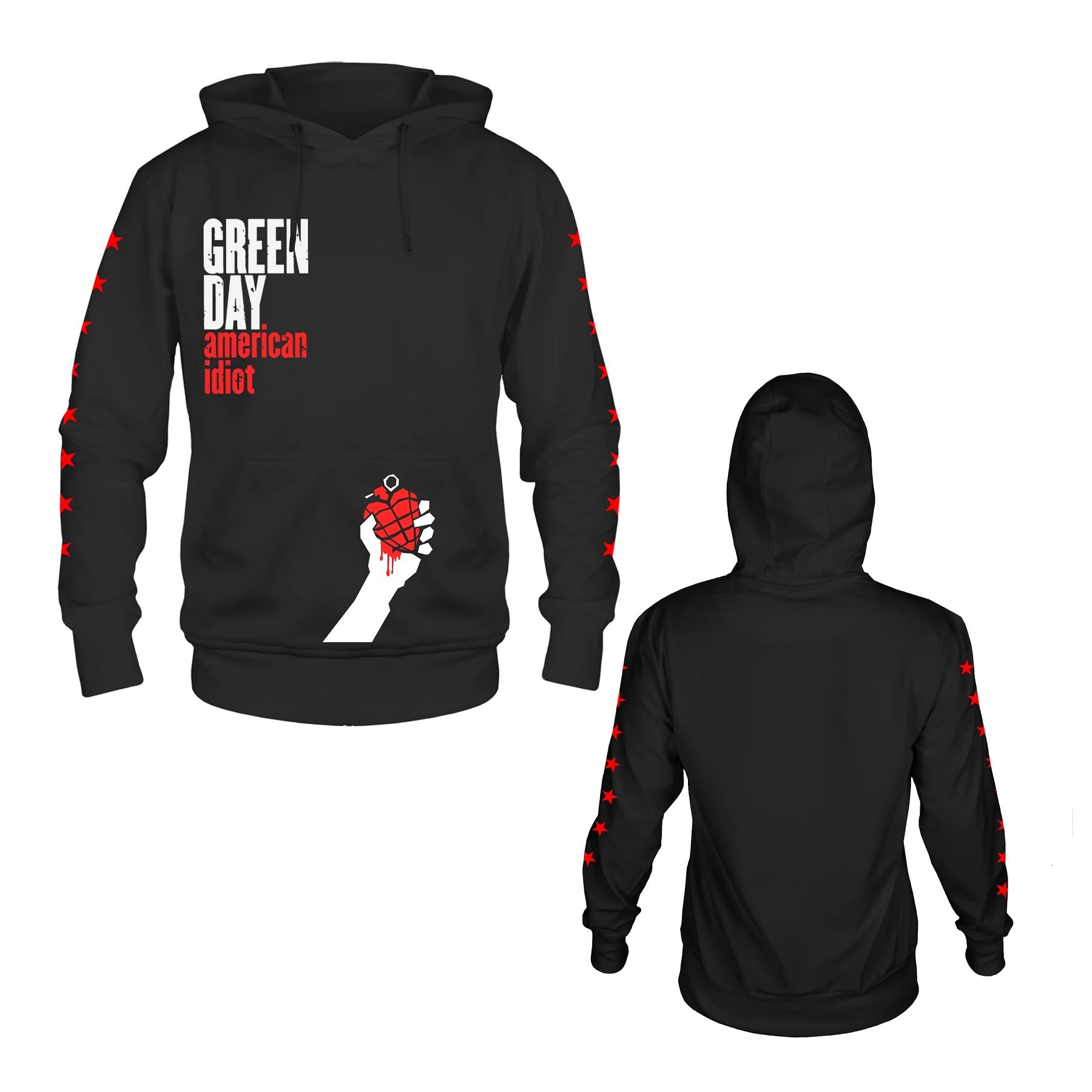 Green Day American Idiot Pull Over Hoodie Black | Officially Licensed Merchandise