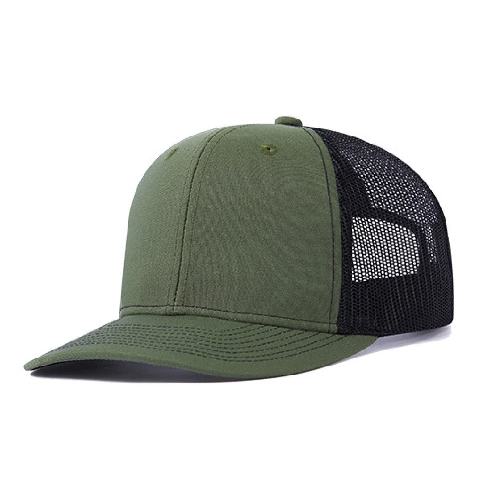 HaloHorus Curved Snapback Trucker Hat for Men Women, Adjustable Mesh Athletics Baseball Cap for Running, Fishing, Workout, C6-lightgreen-black, One Size โ image 1