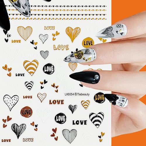 Miniatura 5 de 16 hojas de calcomanías para arte de uñas, autoadhesivas 3D, diseño de mariposa, estrella, dorado, calcomanías para uñas, suministros de decoración