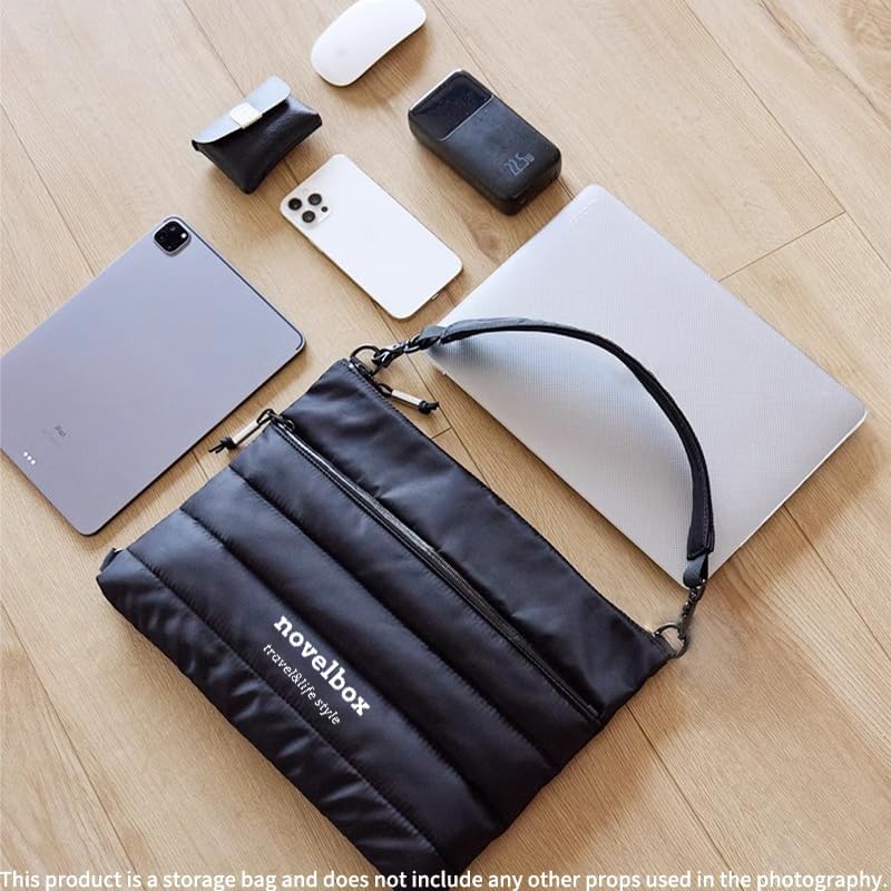 novelbox Laptop Sling Bag, 14 Inch Waterproof Messenger Bag with Anti-Theft Pocket, Lightweight Crossbody Chest Bag for Men & Women, Fit MacBook, Tablet, Travel, College, Business - Image 7