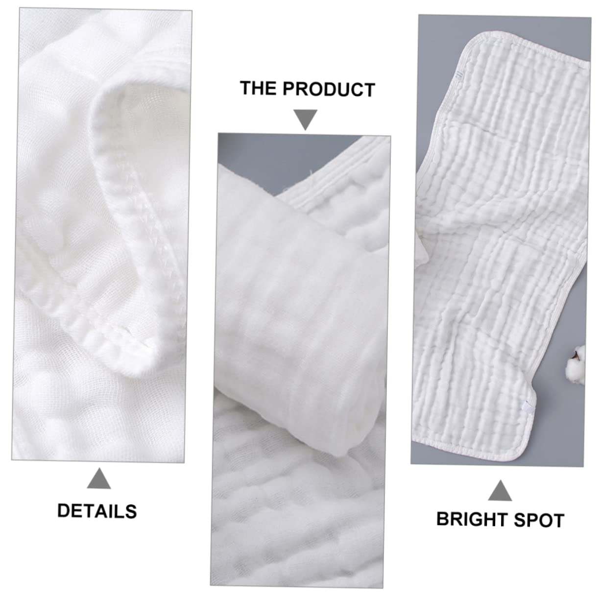 VICASKY 4pezzi Coperta Cotone Per Morbida e Assorbente Teli Da Bagno e Avvolgimenti Per Pancia Cotone Per Bebè