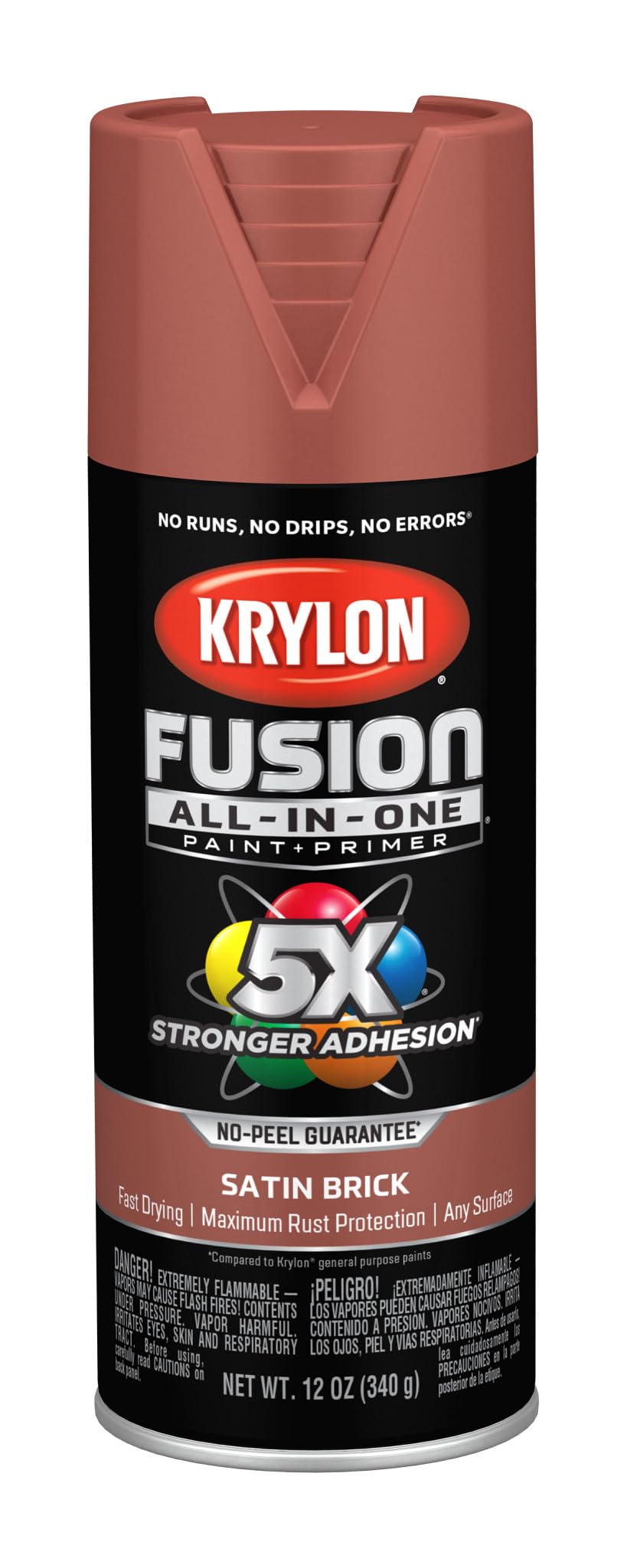 Krylon Fusion All-In-One Adhesive Spray Paint, 12 oz, Brick