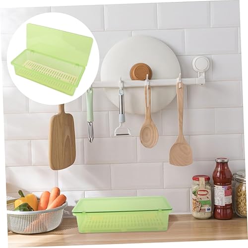 Miniatura 2 de Cabilock 1 caja de almacenamiento de cubiertos organizador de cubiertos para cajón organizador de utensilios con tapa, organizador de cajones con