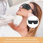 Laser Safety Glasses 2‑Pack – UV‑C and 190‑2000nm Wavelength Protection for Laser Hair Removal & IPL, Adjustable Fit, Anti‑Scratch Polycarbonate Lenses