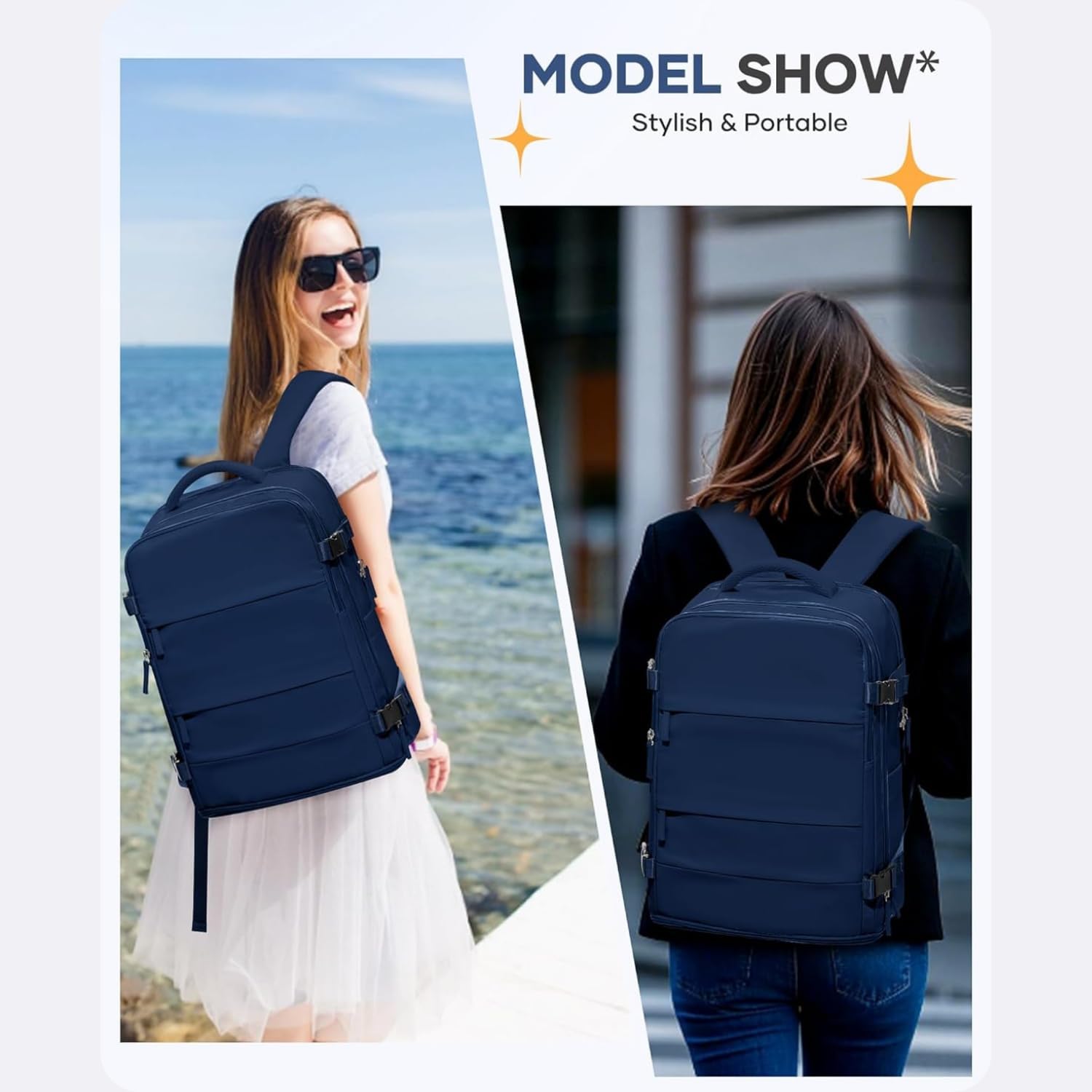 Mochila Viagem Avião Viral Elegante Low Cost Compartimento para Sapatos para Notebook para Objetos Úmidos Saída USB