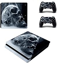 PS4 Slim Skin Sticker Protective Skin Vinyl Decal for Sony Playstation 4 Slim Console + 2 Screen Protectors (C) (C6)