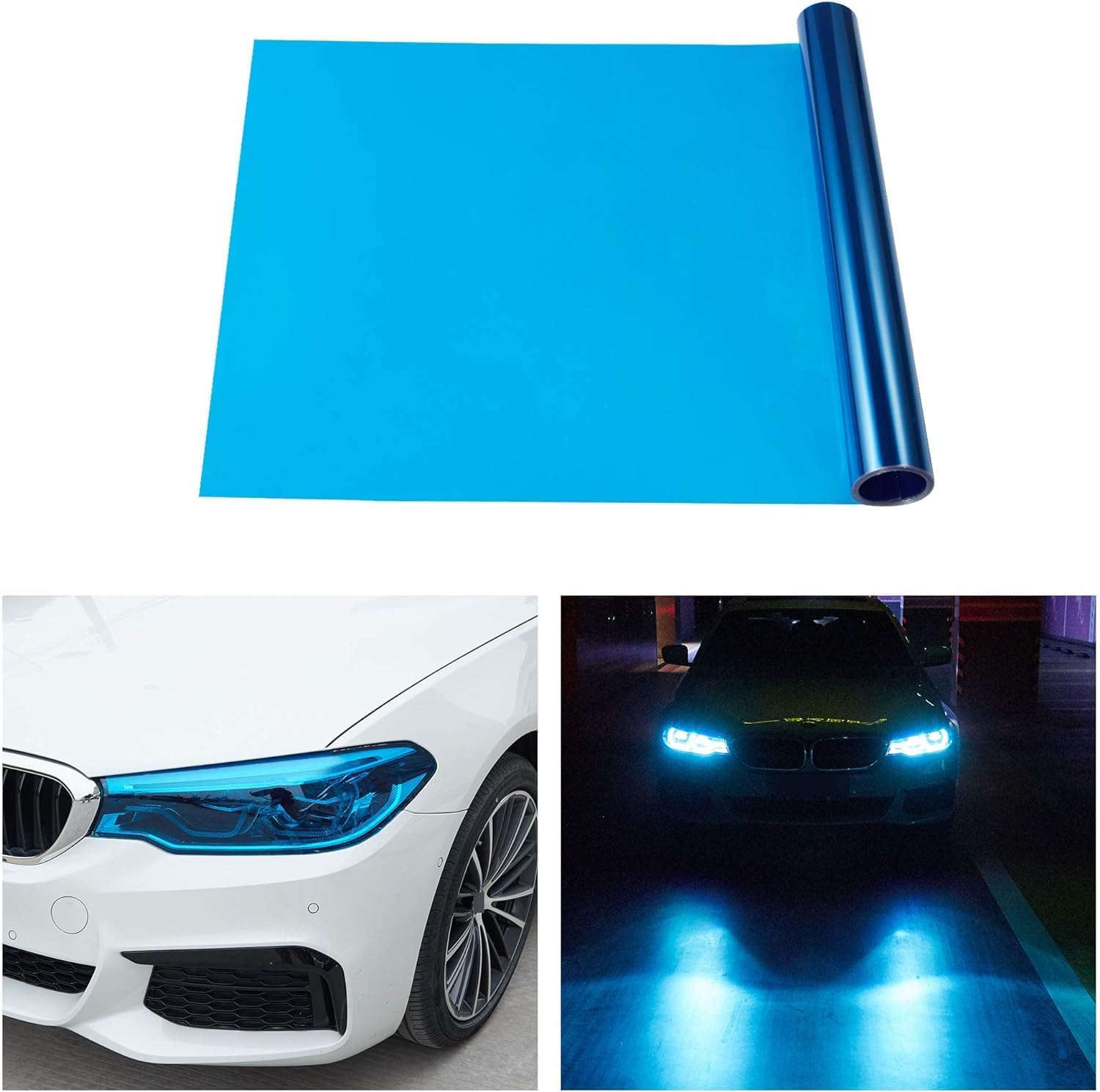 SIA VENDORS Self Adhesive Car Bike Headlight Tint Headlight Auto Taillight Fog Light Vinyl Smoke Film Sheet Sticker Cover Cuttable (12" x 48" Inch, Blue Tint)-image-44