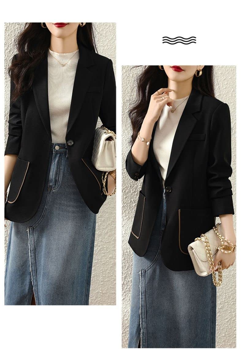 TOBILE Blazer Donne Fashion Texture Blazer Casual Suit Slim Mute Giacca per Pendolari