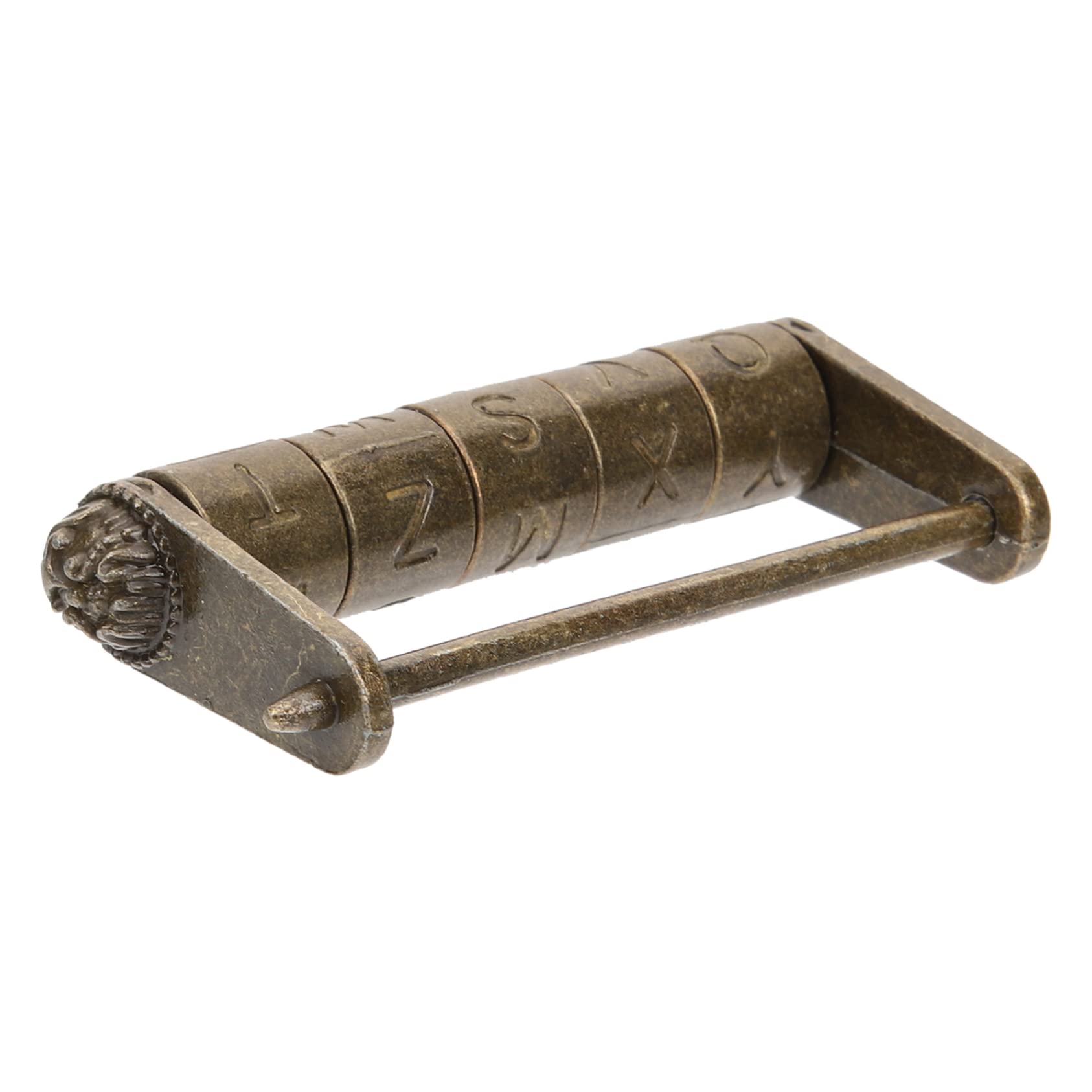 SEWACC Antique Combination Lock Chinese Style Padlock Rotating Word Lock Stable Zinc Alloy Unique Decorative