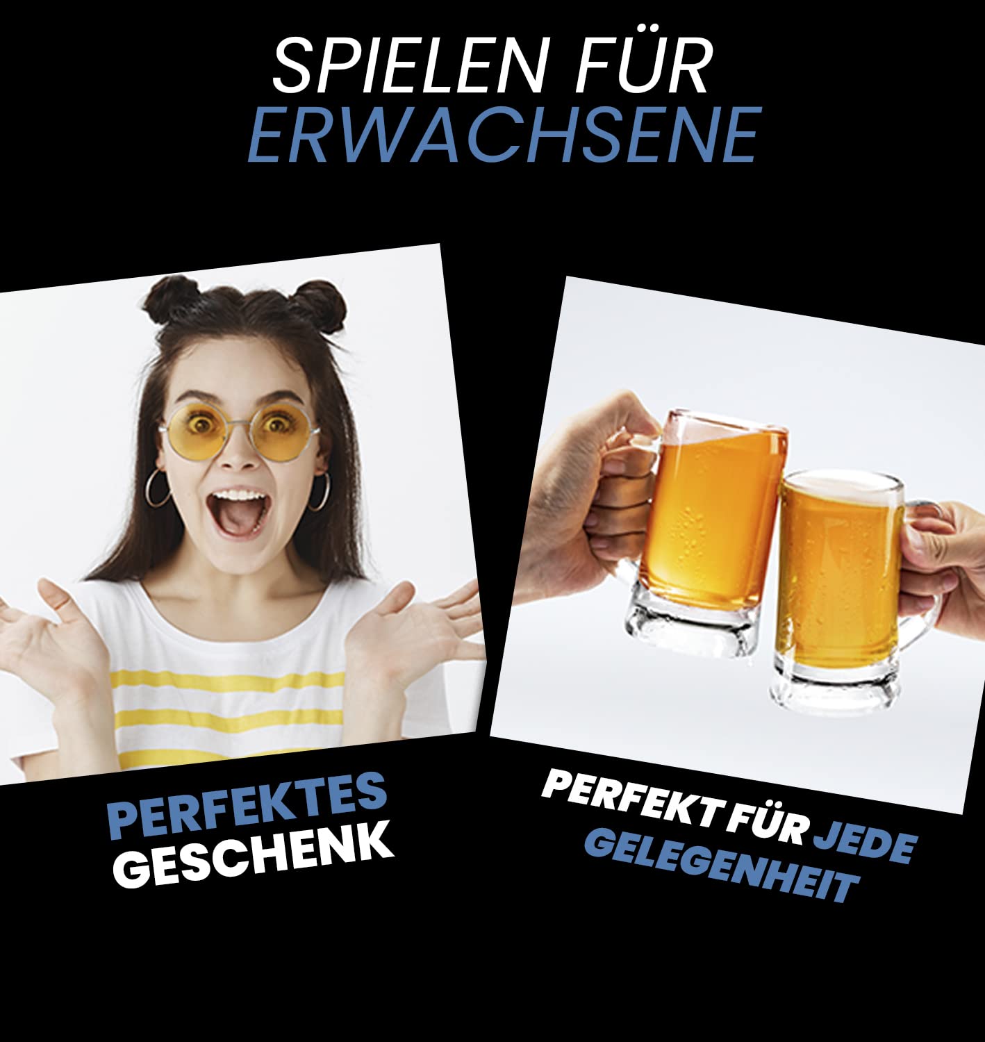 Glop Ich Habe Noch Nie - Trinkspiel - Spiele für Erwachsene - Trinkspiele - Partyspiele - Splielabend - Witziges Spiel - Saufspiele - Kartenspiel - Lustige Geschenke - Trinkspiele für Erwachsene