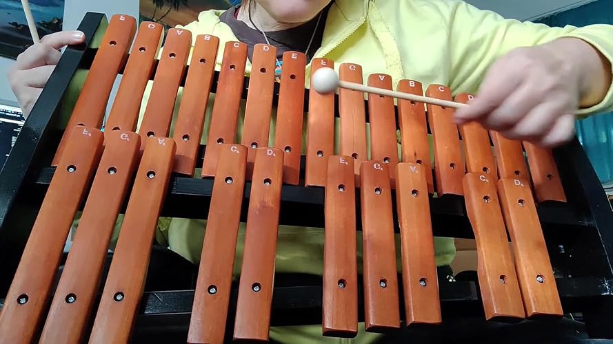 De Mens Speelt Muzikaal Slaginstrument Met Stokken, Een Muzikaal Concept Mooie Verlichting Op Het Stadium Image89683099