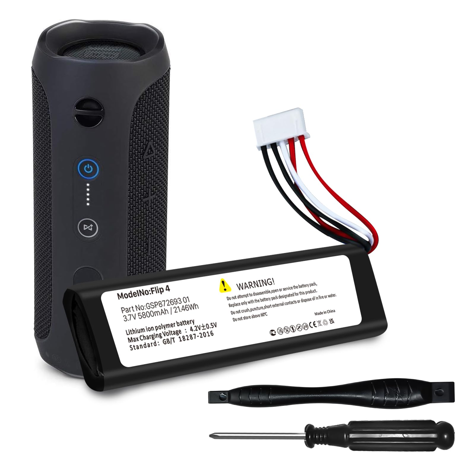 Batería de 5800 mAh para altavoces JBL Flip 4