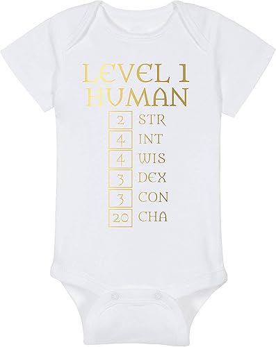 Vista 22 de Nivel 1 humano con puntuaciones de habilidad - Mameluco para bebé para juegos - Sombrero - Manta - Combinaciones de paquete de babero Black Fabric