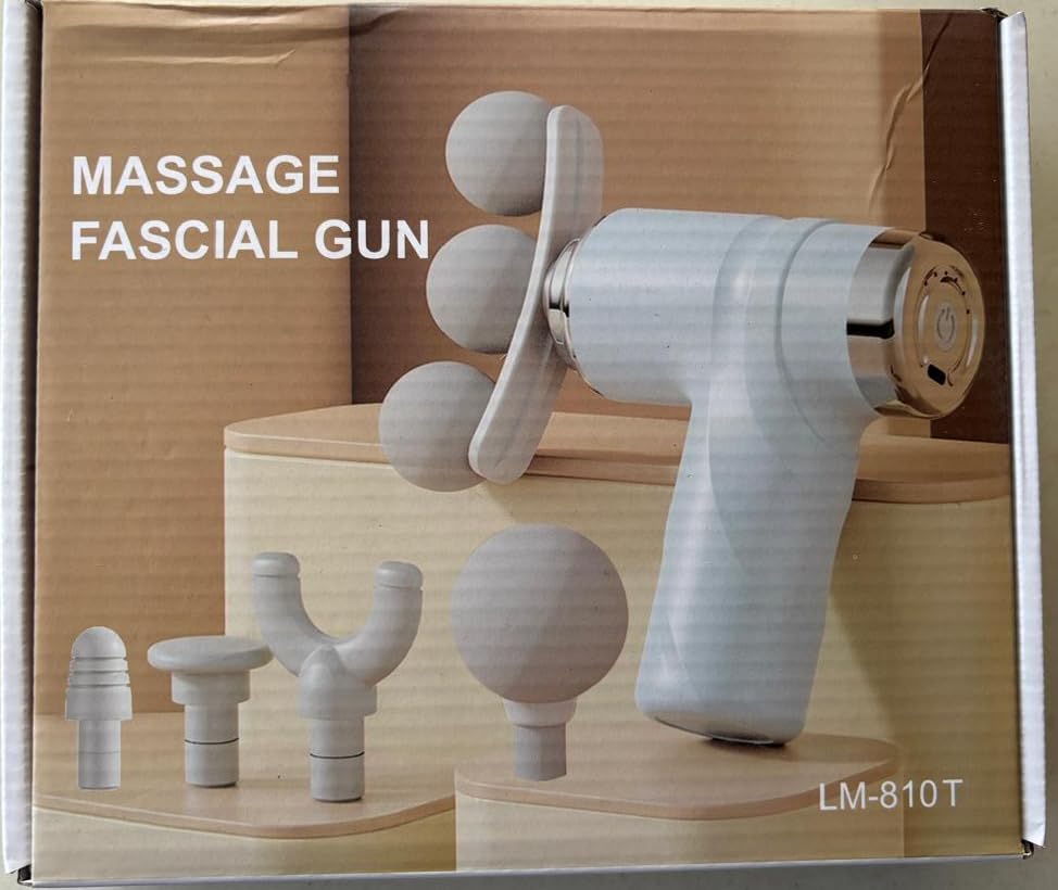 Image of HEEJ Deep Tissue Massage Gun - Portable Percussion Muscle Massager with 9 Heads, 6 Speeds for Pain Relief, Recovery & Relaxation (Quiet Motor) (Multicolor)