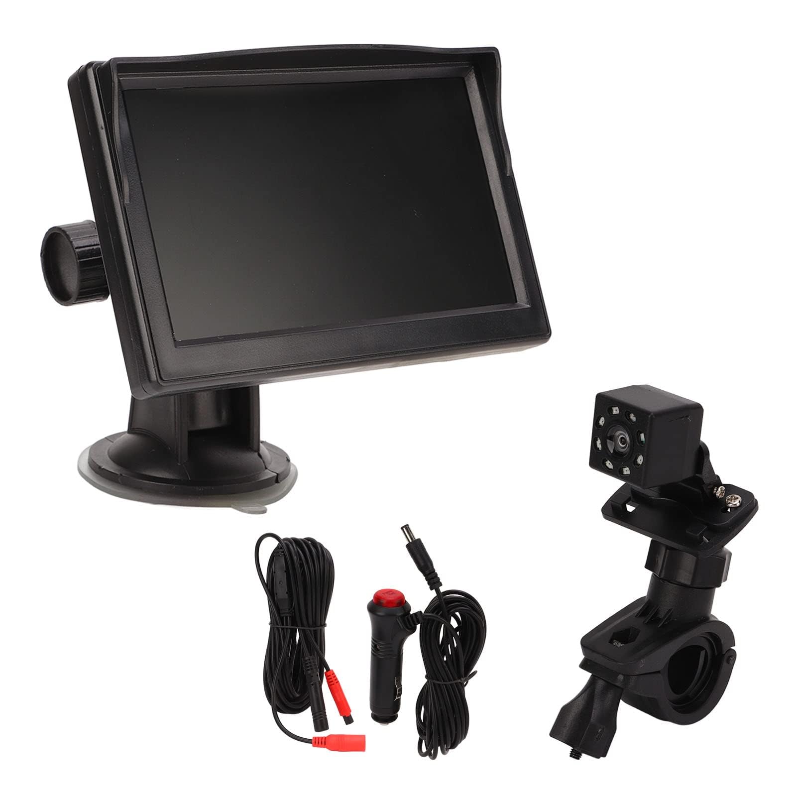 Monitor de Coche para bebé, Monitor de Asiento de Coche para bebé de 5 Pulgadas, Pantalla HD, CC 12 V, Resistente Al Agua, Grabadora de Cámara Trasera para Coche, Camión, SUV