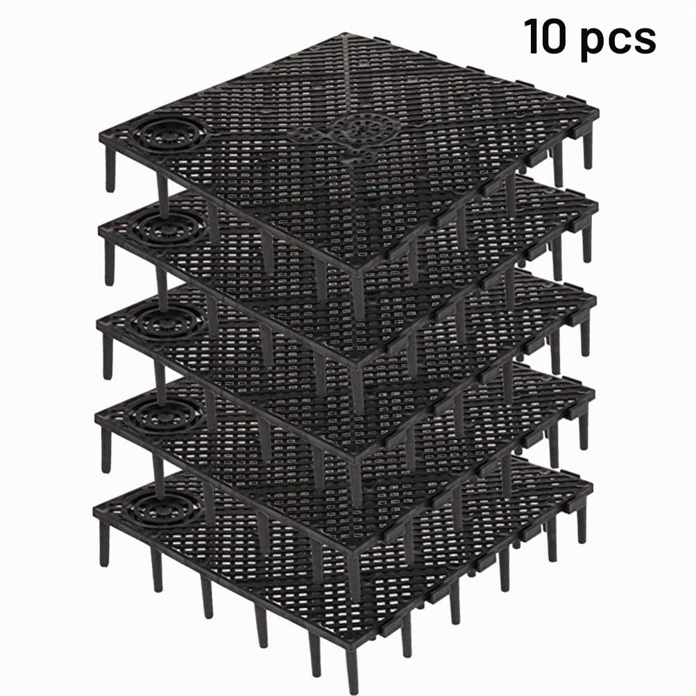 POPETPOP 10 Plaques Filtrantes Inférieures en PVC pour Aquarium 5.91X5.91X1.06 Pouces Panneaux De Filtration sous Gravier Adaptés pour Réservoirs De Poissons Et Séparation Efficace
