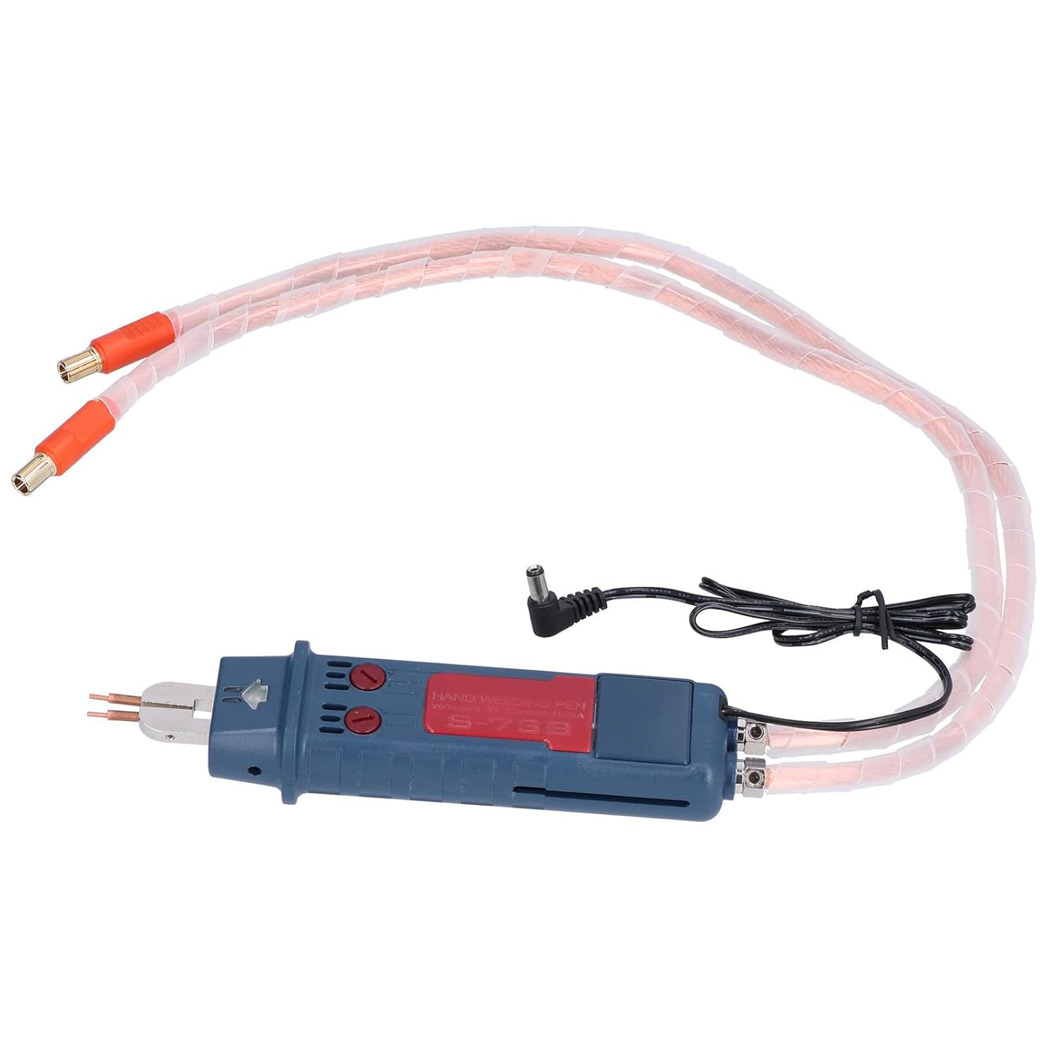 Spot Welding Pen Integrated Welder Tool with Trigger Switch Soldering Iron Kit for Precision Welding (73B soldering Pen (16 square copper wire + O-type)