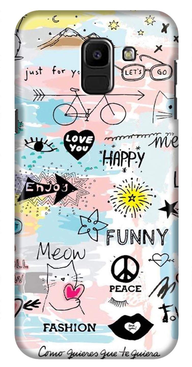 Zapcase Back Cover for Samsung Galaxy j6(Plastic/Multi-coloured)