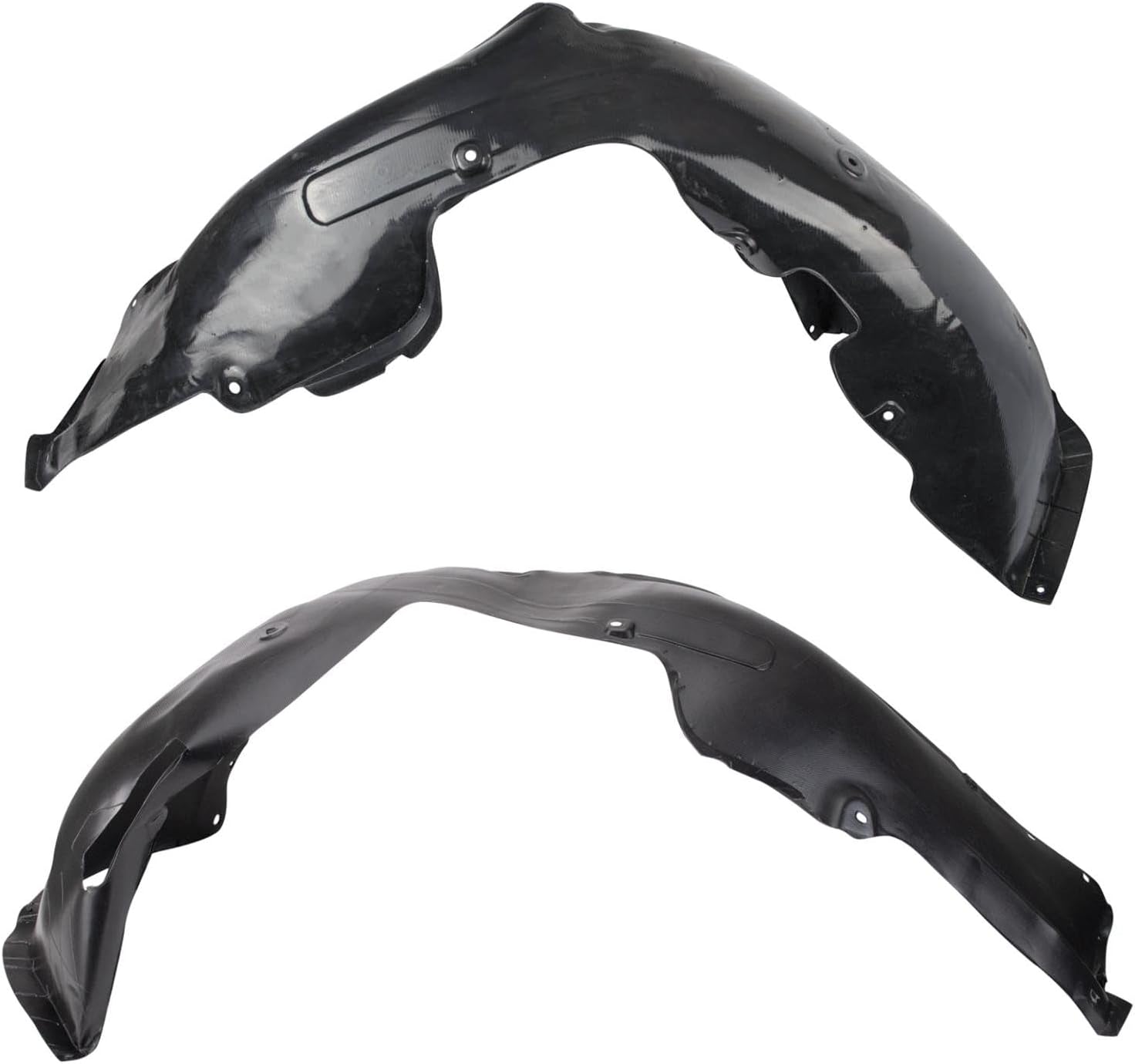 TRQ Front Driver and Passenger Side Inner Fender Liner Set Compatible with 2017-2018 Hyundai Elantra