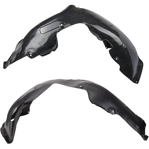 TRQ Front Driver and Passenger Side Inner Fender Liner Set Compatible with 2017-2018 Hyundai Elantra