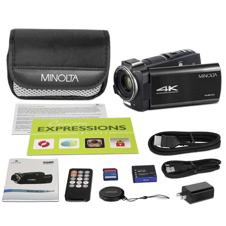 Amazon.com : Minolta 4K Ultra HD Camcorder with 3.5-inch