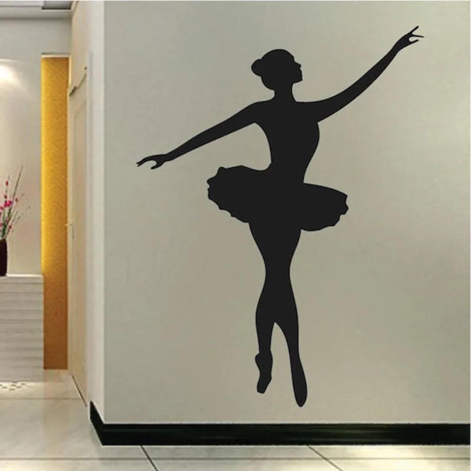 WEIMEIJIE Ballet Dancer Stickers, Girl's Bedroom Vinyl Decals, Dance Studio wall Stickers, Home Decor.