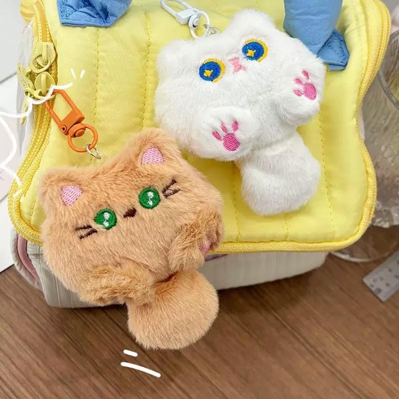 Cute Cat Plush Keychain Kawaii Cartoon Inspired Cat Bag Charm Car Key Handbag Wallet Charm for Women Christmas Gift - Image 7