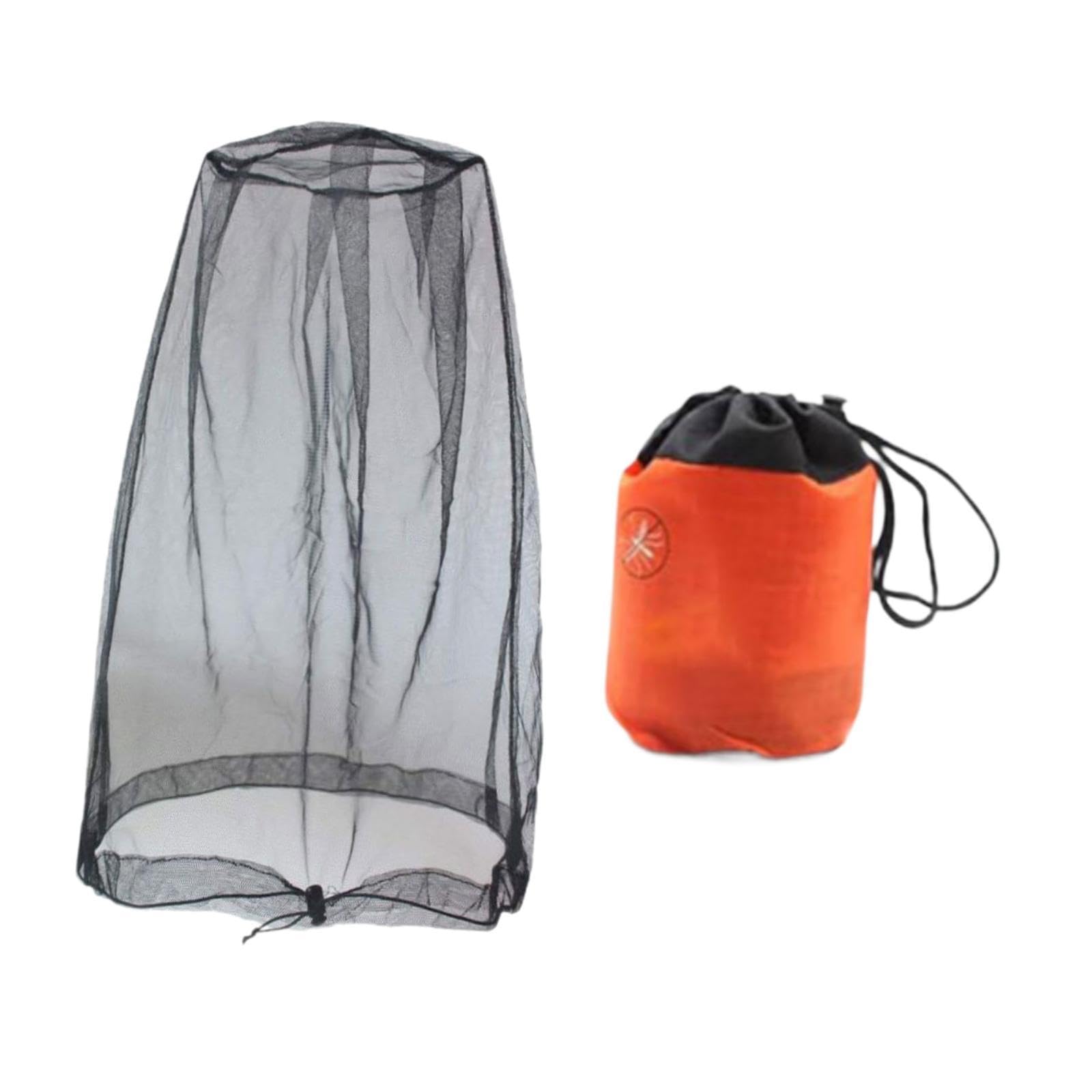 Bug Bee Face Mesh Cover with Carry Bag Soft for Travel Walking Hiking Black L-image-34