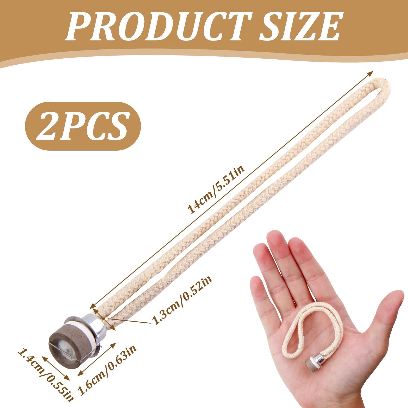 Mèches De Remplacement Pour Lampe à Parfum Catalytique - Lot De 2, Longueur 14 Cm - Pour Diffuseur D'huiles Essentielles