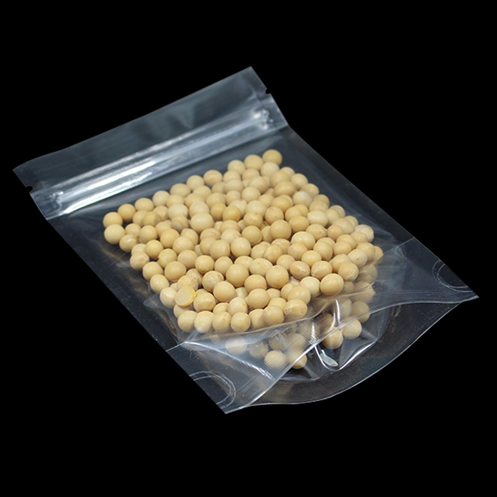 Sacchetti trasparenti richiudibili, con chiusura a cerniera, a prova di perdite, riutilizzabili, per conservare gli alimenti con chiusura lampo, con intagli a strappo (500, 14 x 20 cm)