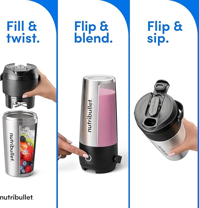 Efficiency meets convenience with the Flip's user-friendly design, ensuring hassle-free cleaning after every use. Just add a few drops of dish soap and some water, blend for one cycle, and you're done. Embrace the freedom of blending wherever life's journey takes you with the Flip—where superior functionality meets adventure-ready design.