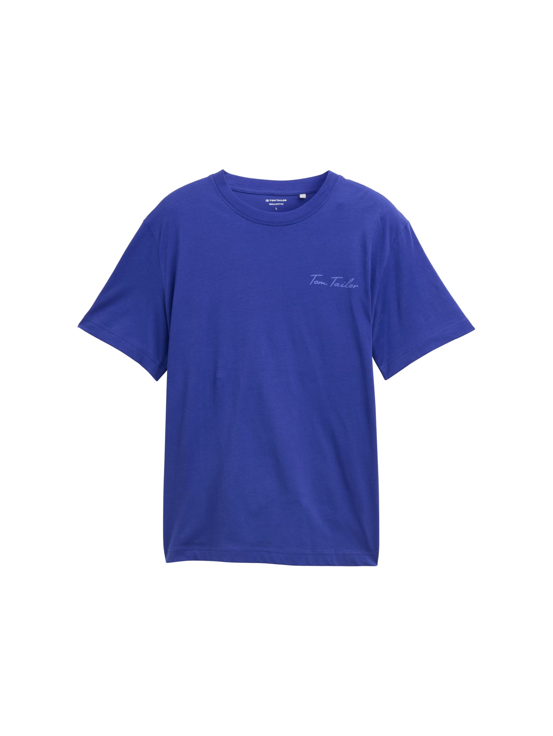 Tom Tailor Herren Basic T-Shirt mit kleinem Logo-Print