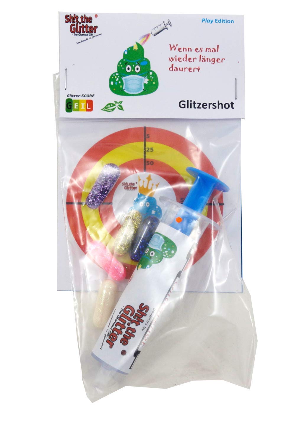 STG Glitzershot / Gift / Killing Time / Home Office / Joke Item / Birthday Gift / Party Fun / Festival Fun / Bathroom / Glitter