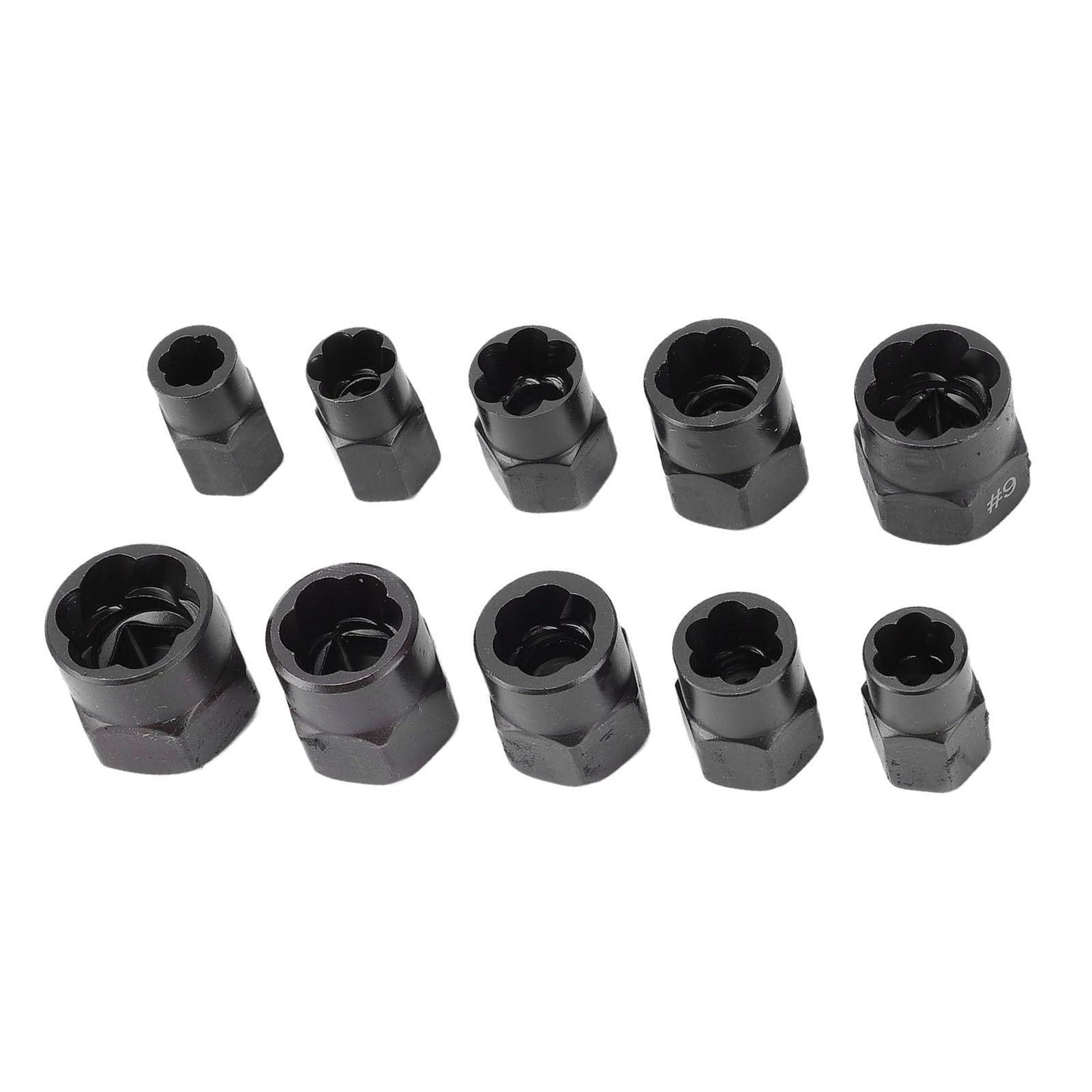 Juego de extractores de pernos 10PCS Acero 40CR |para tuercas oxidadas peladas
