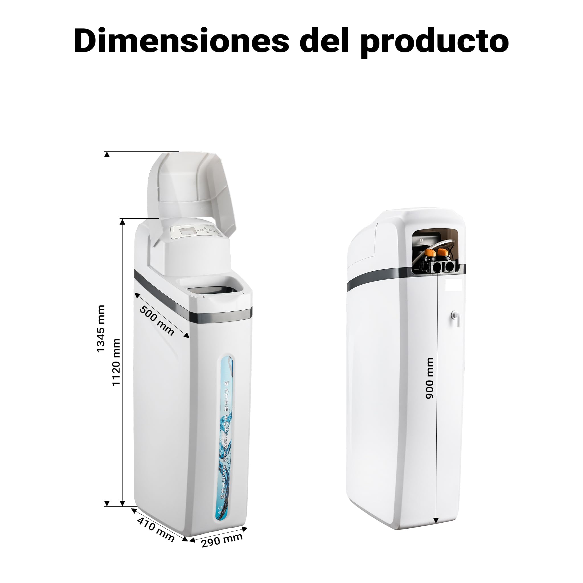 Naturewater Equipo ablandador de agua automático 2000L/h Intercambiador de iones Descalcificador