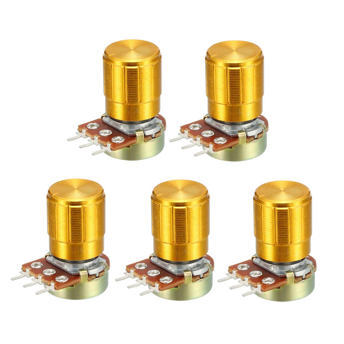 uxcell WH148 1K Ohm Variable Resistors Single Turn Rotary Carbon Film