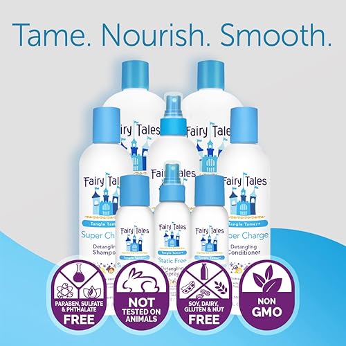 Miniatura 3 de Fairy Tales Tangle Tamer Super Charge - Acondicionador desenredante para niños sin parabenos sin sulfatos sin gluten sin nueces 32 onzas paquete de 2