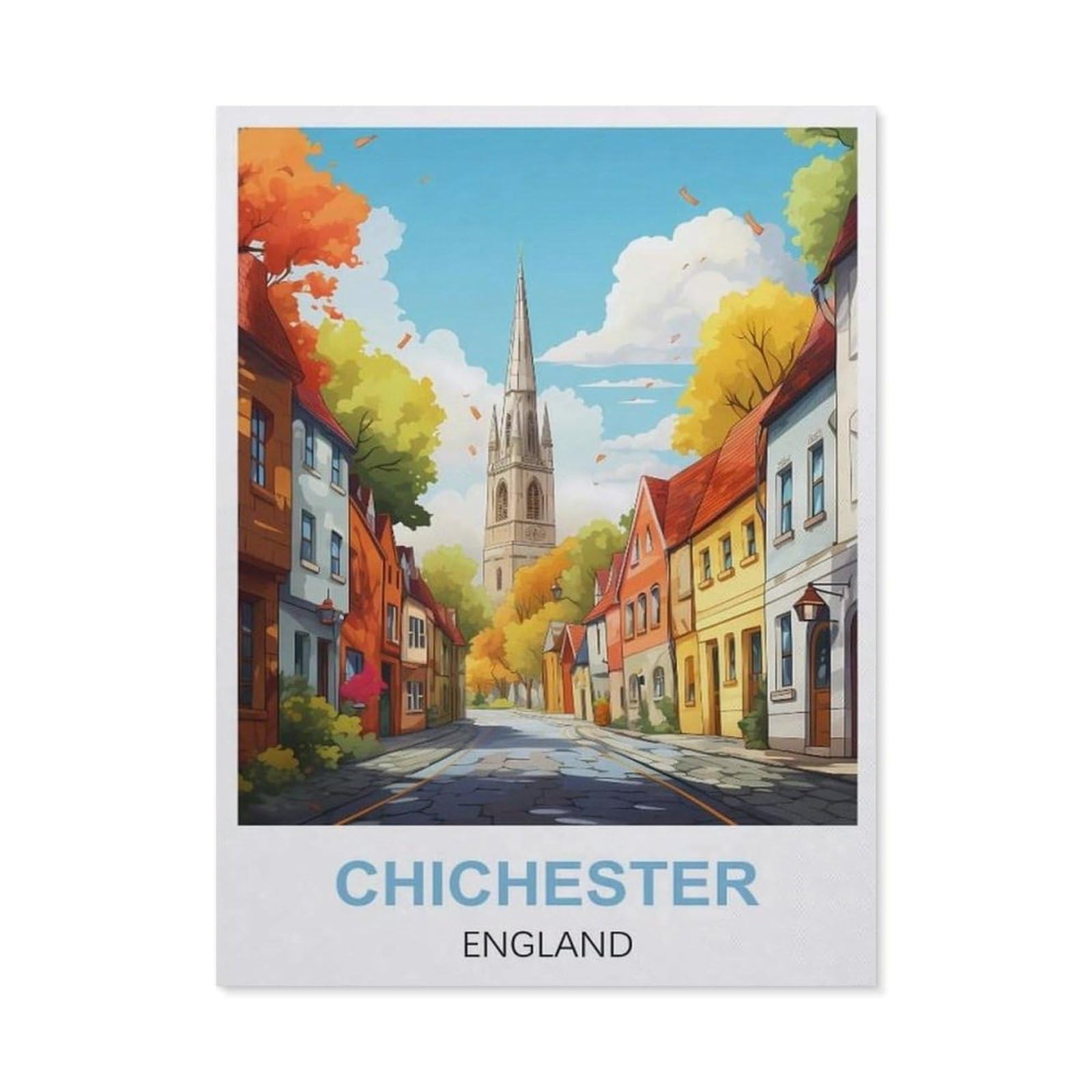 Tin Sign，Chichester England(15x30cm）
