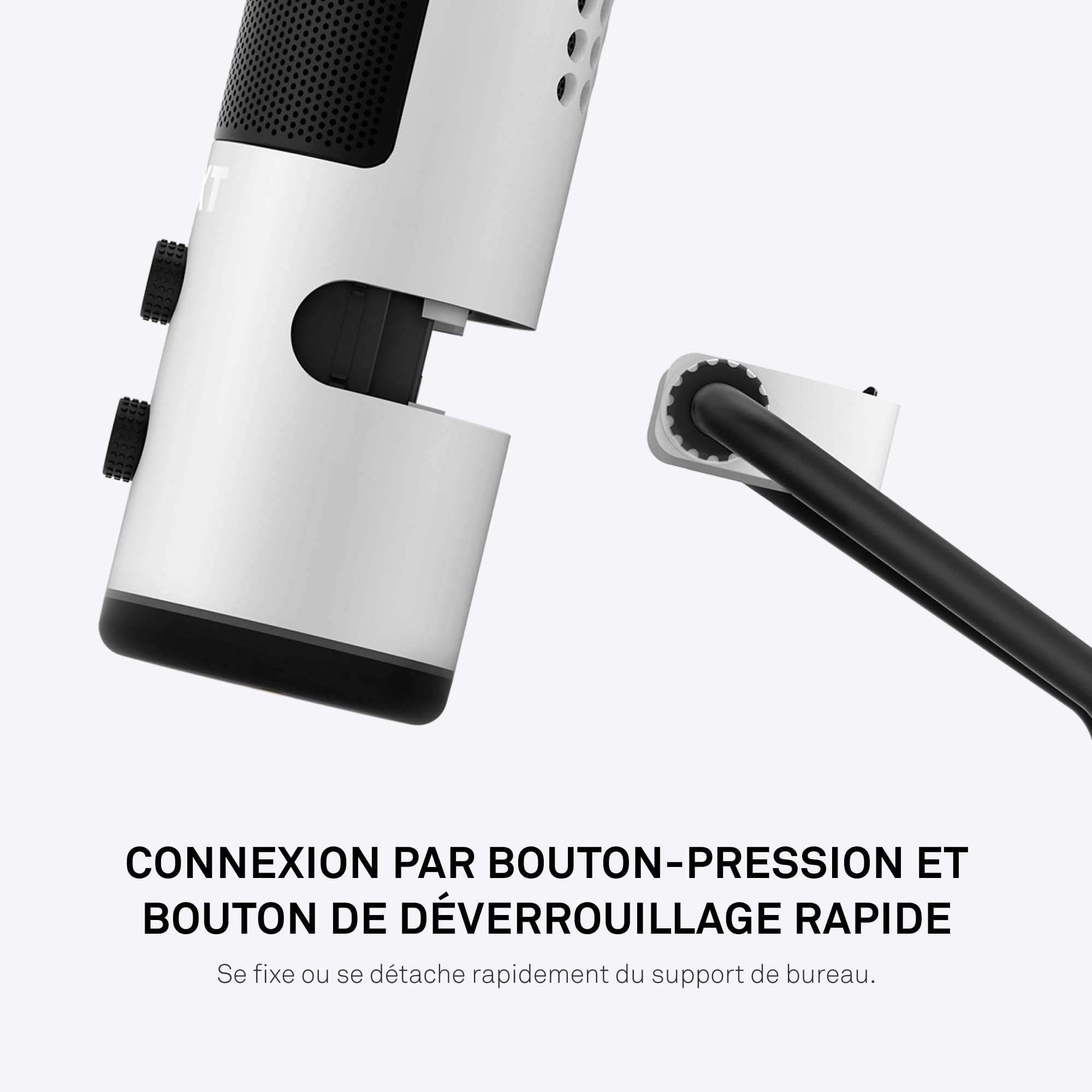 NZXT Capsule - AP-WUMIC-W1 - Microphone de streaming USB - Audio de haute qualité - Diagramme polaire cardioïde unidirectionnel - Prise de voix haute résolution - Blanc