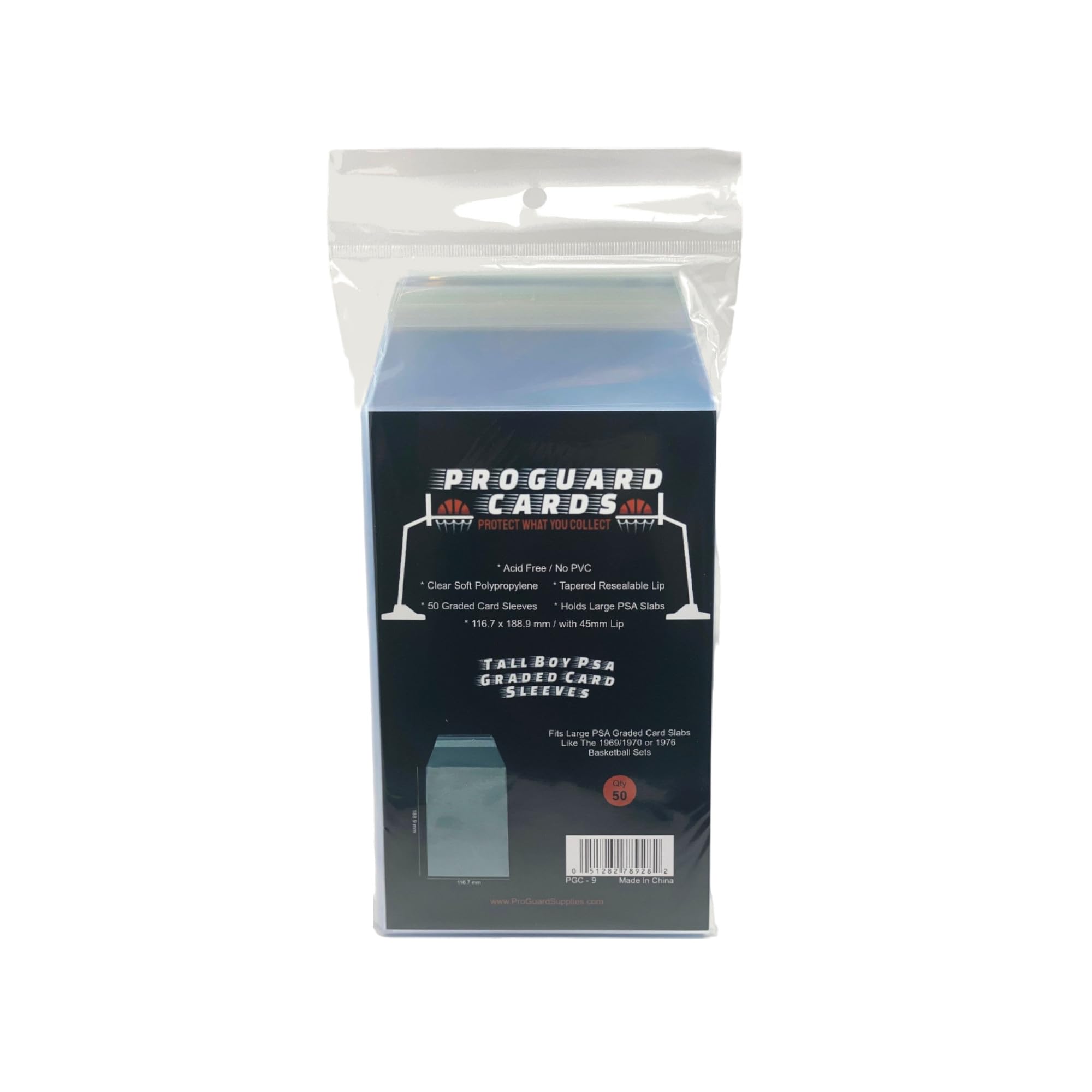 Amazon.com: ProGuard Cards Tall Boy PSA Graded Card Sleeves - Holds Large  PSA or SGC Slabs