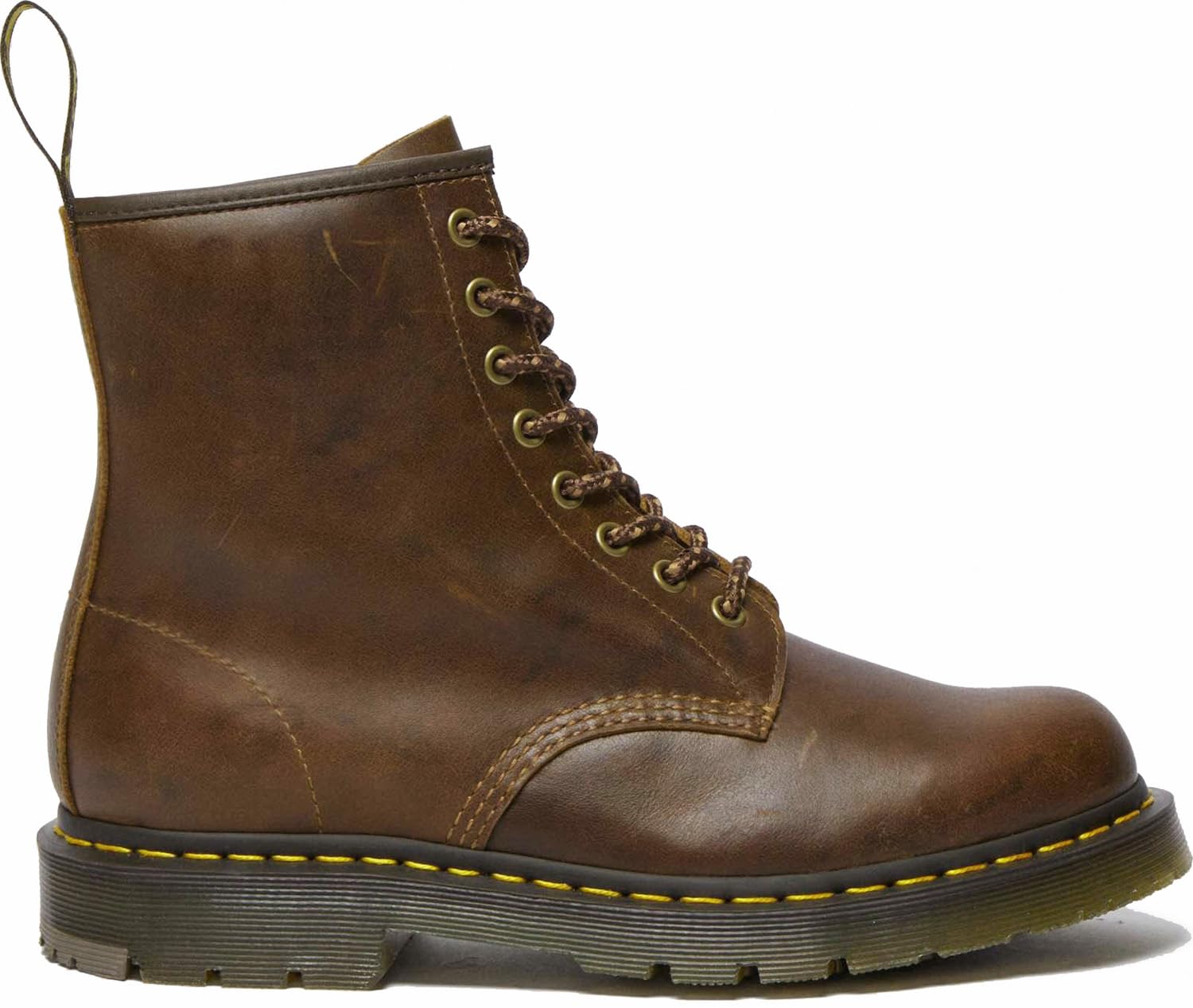 Dr. Martens Unisex 1460 Originals 8-Eye, Soft Toe Slip Resistant, 6 Inch Work Boot: 14 Women/13 Men Dark Tan