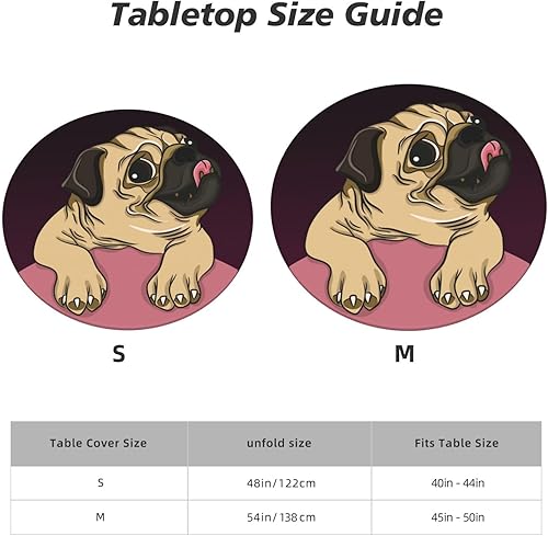 Vista 84 de Delerain Mantel redondo ajustable de bolas de Navidad, mantel redondo impermeable con borde elástico, lavable, para interiores y exteriores, se