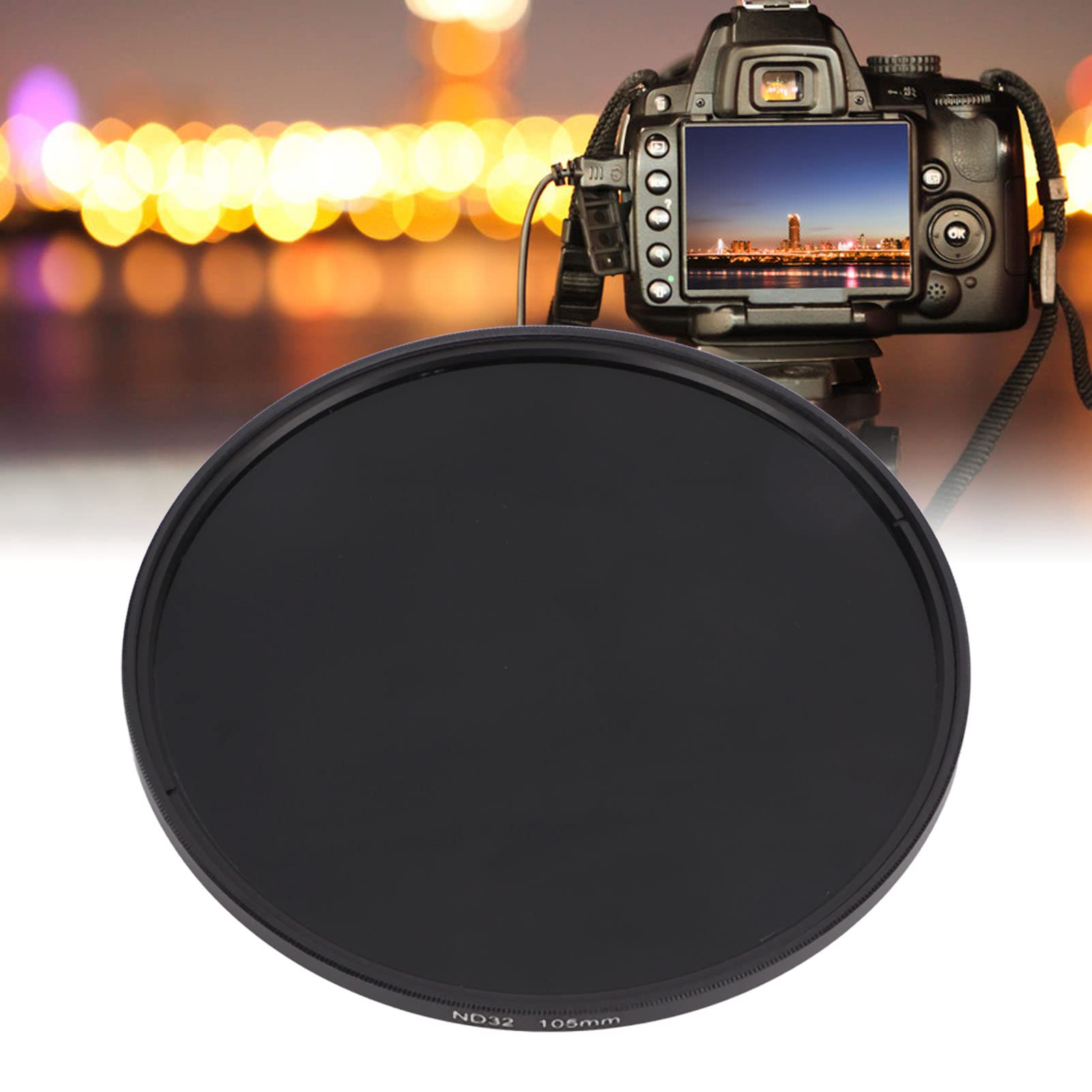 Akozon Filtri per Obiettivi ND da 105 Mm Filtri per Obiettivi a Densità Neutra Filtro ND Multistrato con Obiettivo in Vetro Ottico per Fotocamere Digitali(ND32)