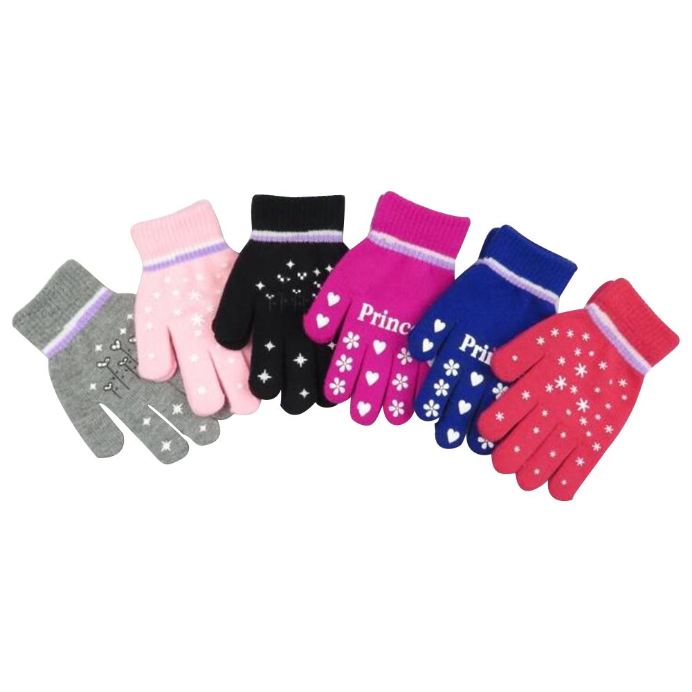 Guantes para niña, color gris, talla única