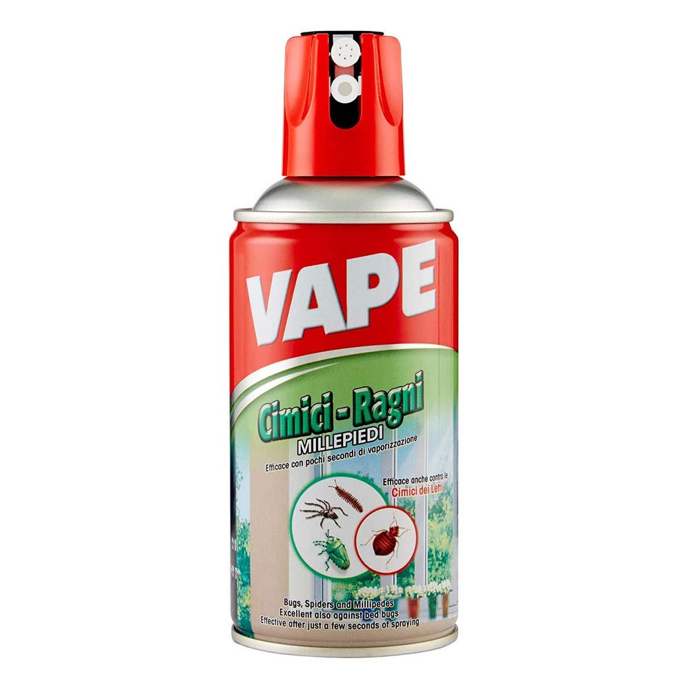 Vape Multipack da 5 Insetticidi Spray per Cimici Ragni Ragnatele e Millepiedi Spray da 300 Milliliters Ciascuno